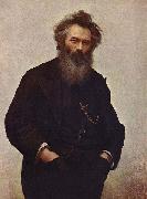 Ivan Shishkin Portrait of Ivan Shishkin by Ivan Kramskoy, oil painting artist